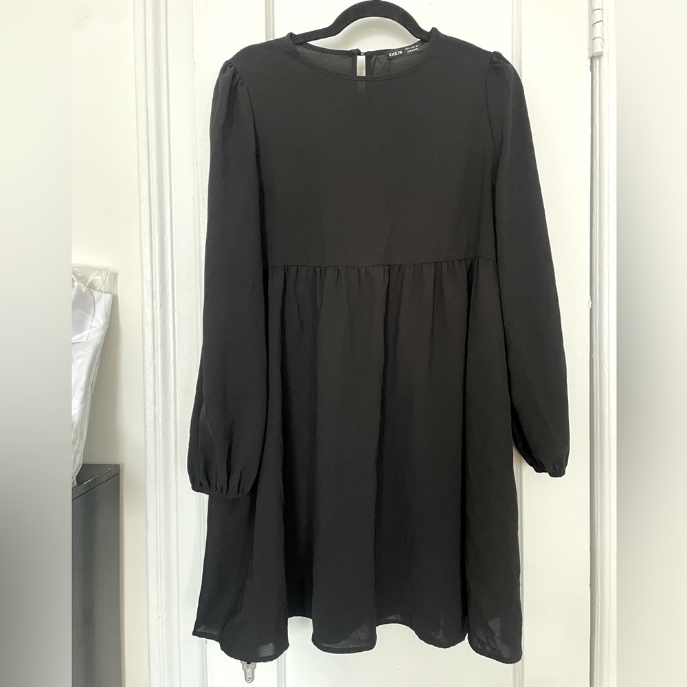 SHEIN flowy black dress